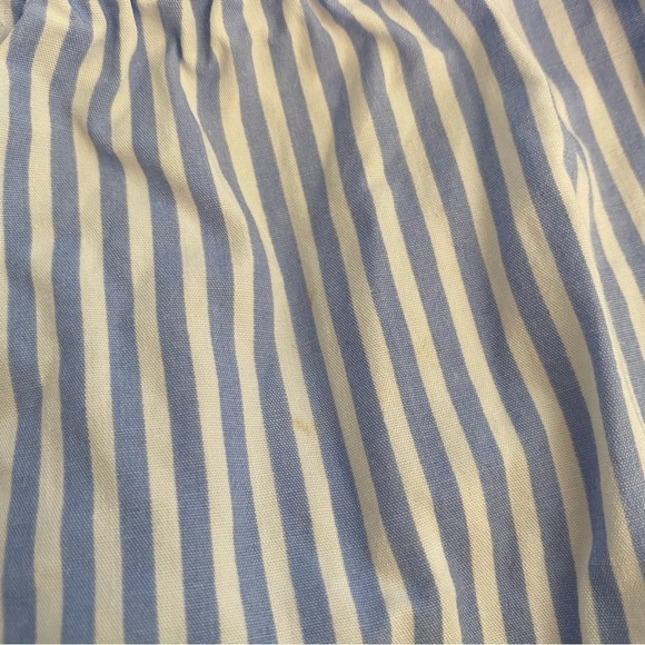 ZARA Basics Blue and White Stripe off the Shoulder Blouse Size Medium - Picture 4 of 6